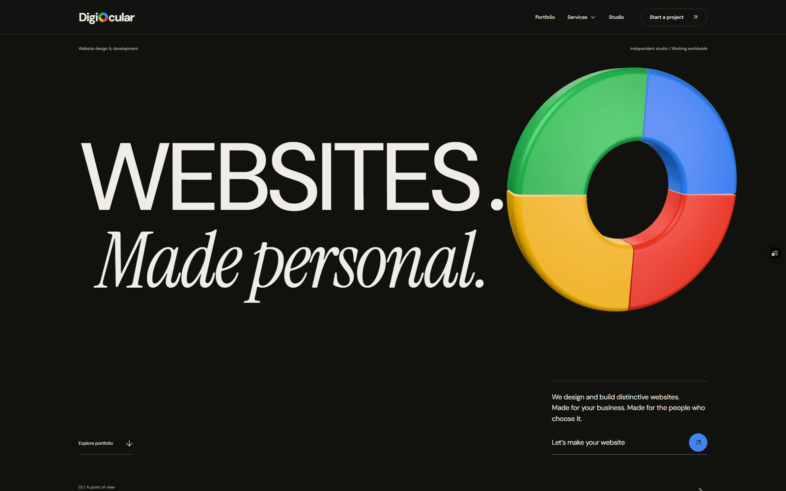 The Digiocular (our own redesign) demo website